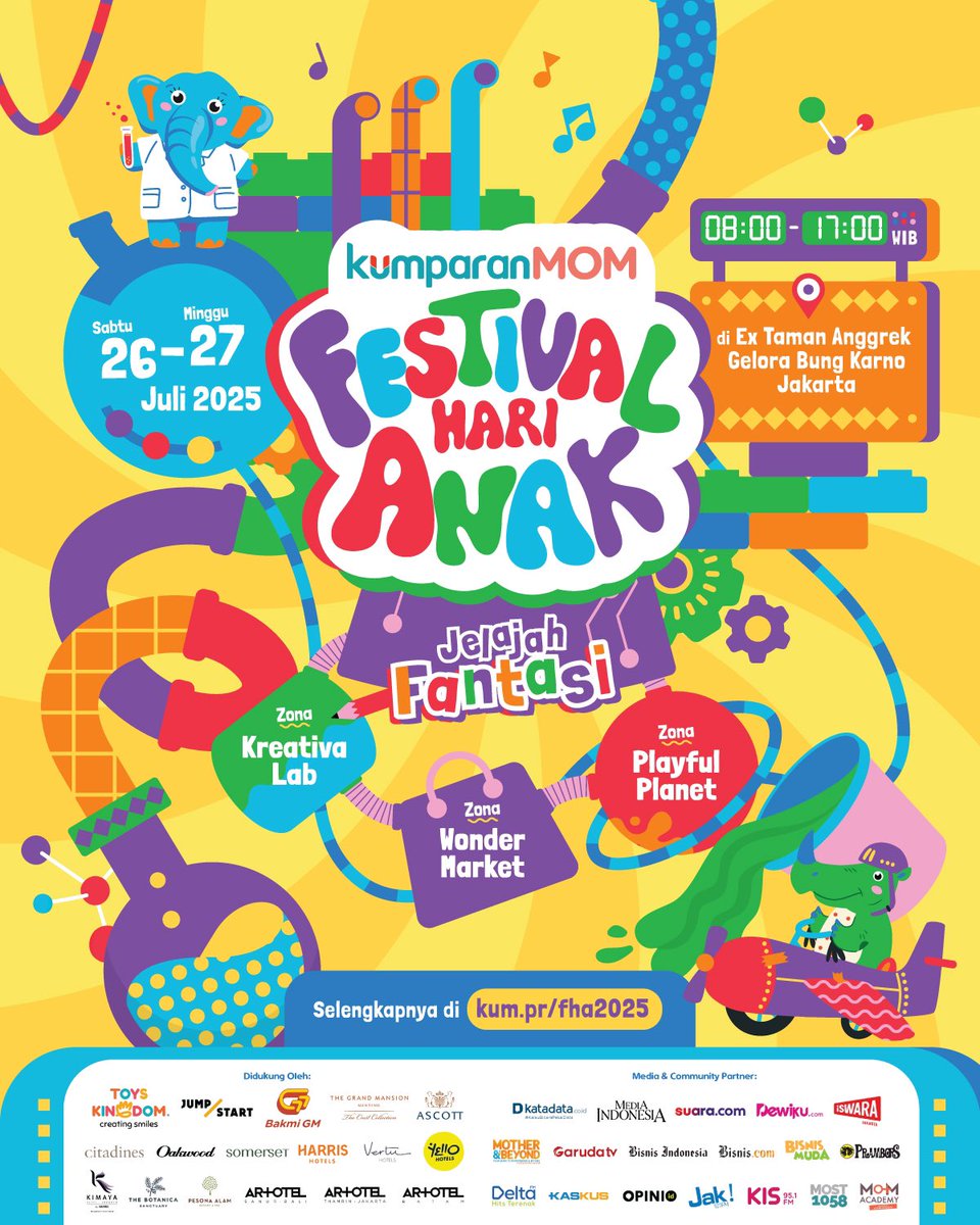 kumparan's tweet image. Siapa yang sudah ikut Jelajah Fantasi di kumparanMOM Festival Hari Anak 2025 hari ini?
Yuk, datang lagi besok ke Ex Taman Anggrek GBK karena masih banyak aktivitas interaktif yang sayang dilewatkan! 💫🎡
#kstudio #kumparancampaign #FestivalHariAnak2025 #ba #igp #FHAspotlight…