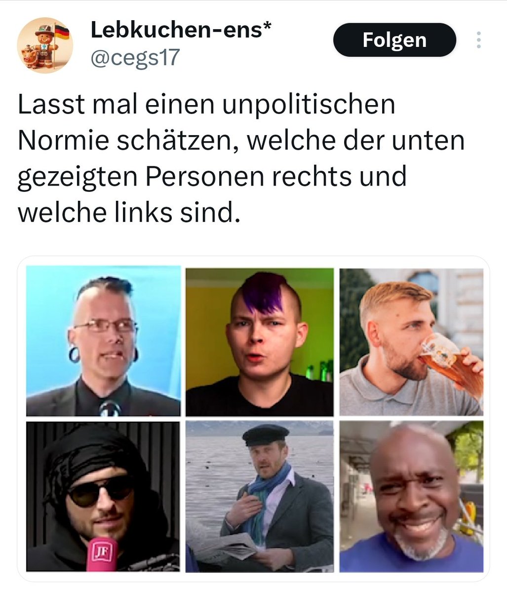 blauer_gamer's tweet image. "Vielfalt ist unsere Stärke! - Von rechts 😎"
Warum freut man sich als Rechter bitte darüber, dysgenische Leute und N im eigenen Lager zu haben? Hat man das Linke Mantra etwa geschluckt?