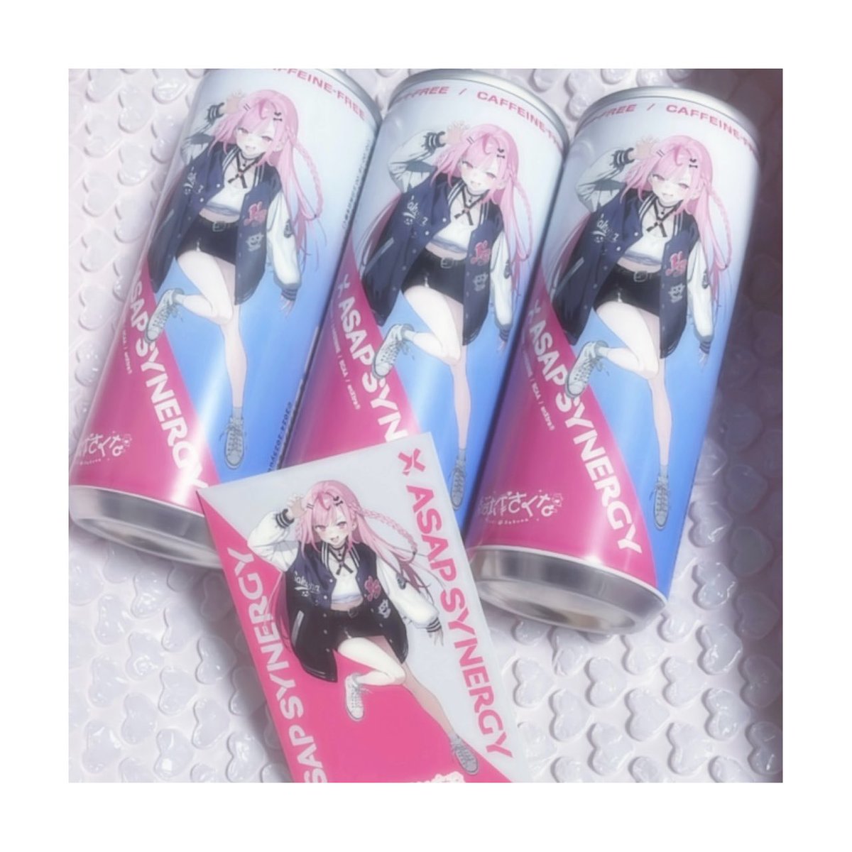 87____ym's tweet image. 購入したよー!!コラボの缶かわいい🎀🐾
ステッカーも貰えて嬉しすぎる!!
#結城さくな
#ASAPSYNERGY
