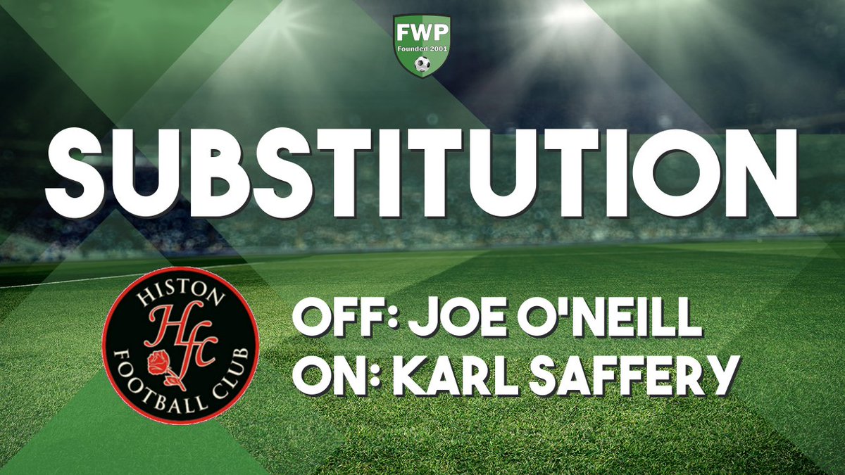 HistonFC's tweet image. SUB: Karl Saffery replaced Joe O’Neill (56') fwp.co/fpG5yg