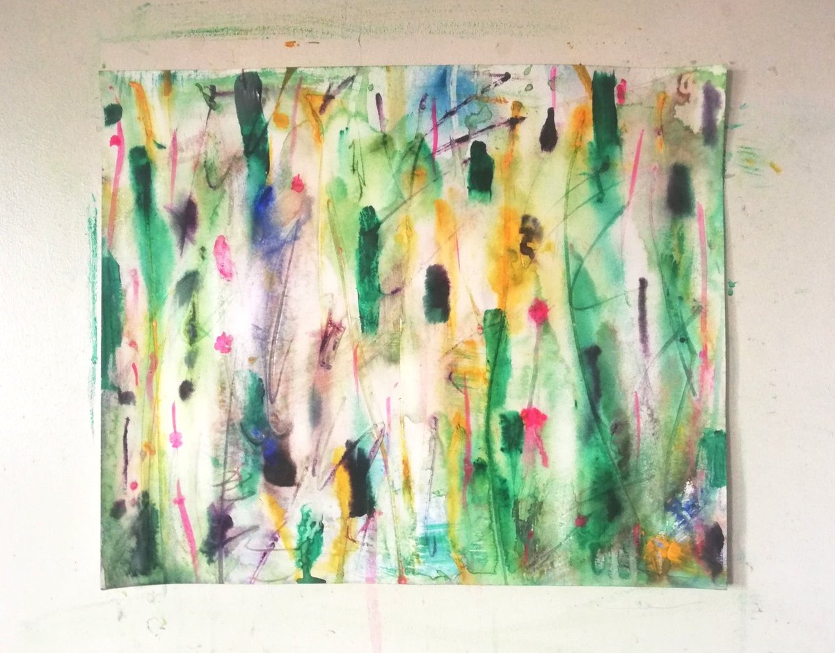 Fo0chie_'s tweet image. 20年くらい絵描いてるけど1日で描き始めから完成して展示までしたのははじめてだ。高円寺ボアボアです。ぜひ観てください
