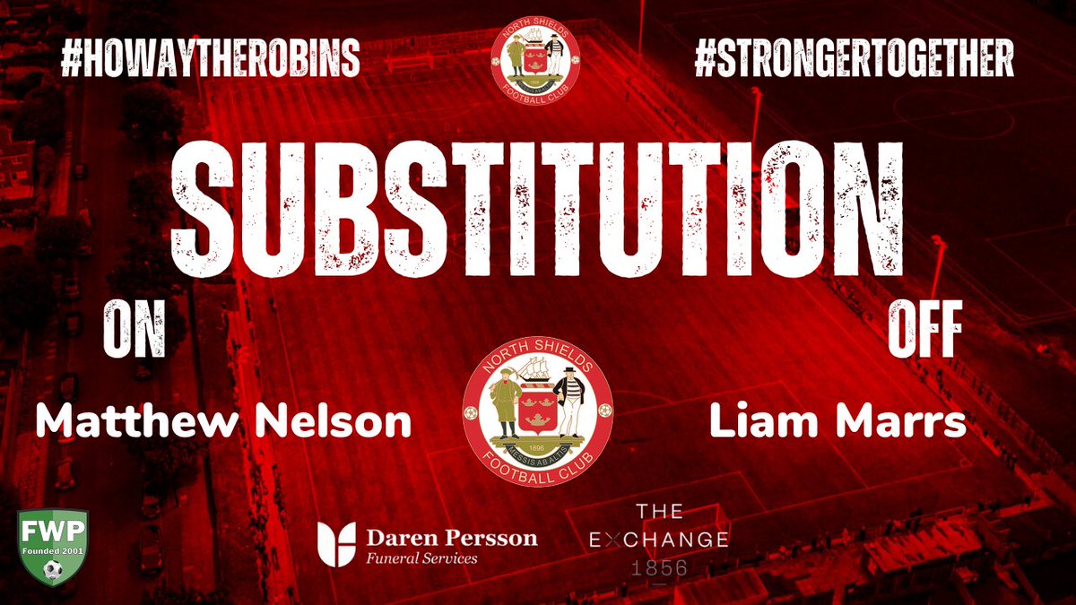 NorthShieldsFC's tweet image. SUB: Matthew Nelson replaced Liam Marrs (61&apos;) fwp.co/yEf8nz