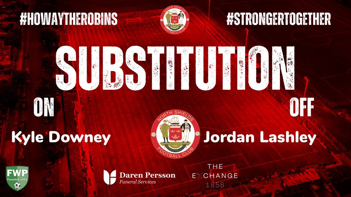 NorthShieldsFC's tweet image. SUB: Kyle Downey replaced Jordan Lashley (61&apos;) fwp.co/yEf8nz