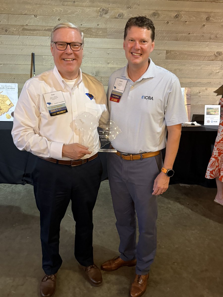 Lucas White (@lucasnwhite) on Twitter photo Congratulations to <a href="/ICBA/">Independent Community Bankers of America</a> leadership banker Jim Bennett on receiving the <a href="/IBofSC/">Independent Banks SC</a> Independent Banker of the Year award. A well deserved honor. Congratulations to <a href="/ICBA/">Independent Community Bankers of America</a> leadership banker Jim Bennett on receiving the <a href="/IBofSC/">Independent Banks SC</a> Independent Banker of the Year award. A well deserved honor.