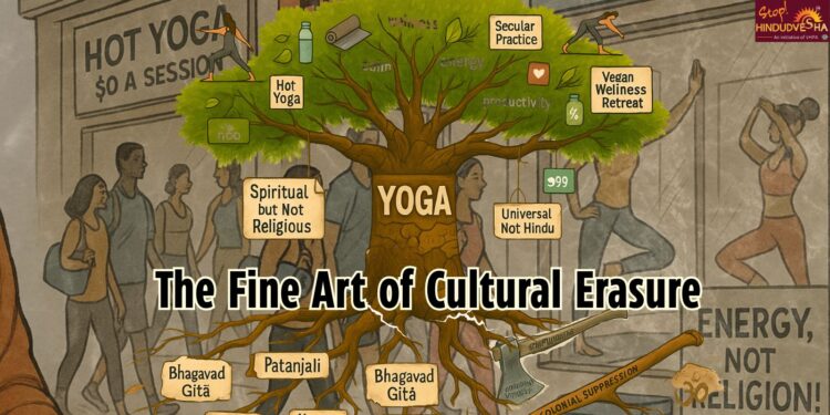 IHindudvesha's tweet image. Yoga wasn’t born in LA. It wasn’t meant for stretch pants & spa playlists.
It’s Hindu. It’s spiritual. It’s moksha — not mindfulness merch.
stophindudvesha.org/the-theft-of-y…
What the West celebrates today was preserved by the same Hindus they now erase. This isn’t just disrespect. It’s a…