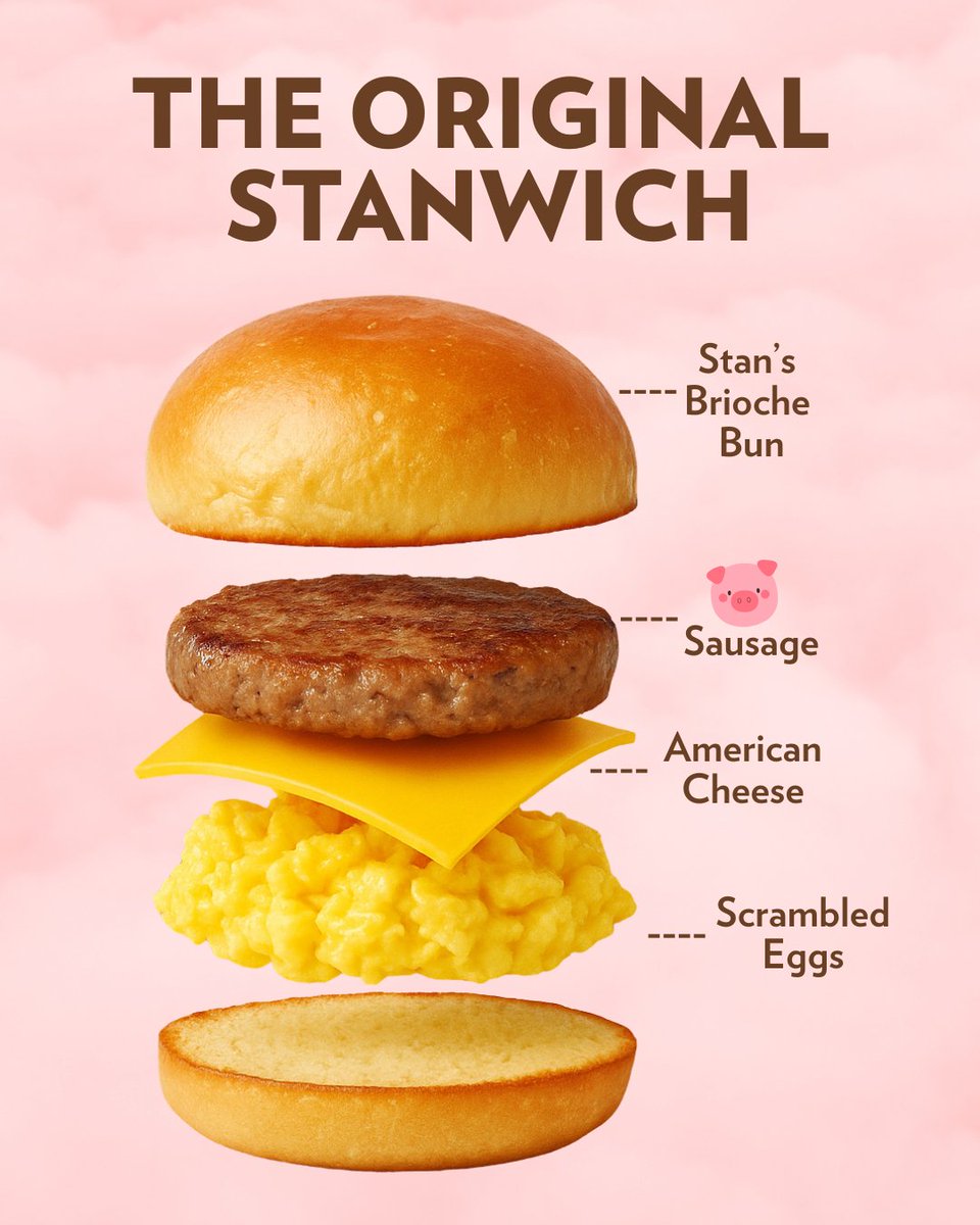 We put the “mmm” in morning.
One bite of the Original Stanwich and you’ll forget you ever hit snooze.
Available every day, all day long because breakfast cravings don’t run on a schedule. 🥓🍳