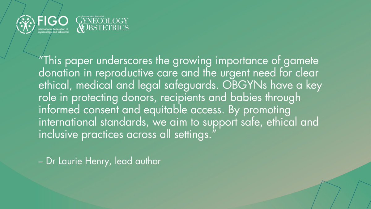 FIGOHQ's tweet image. The FIGO Committee on Reproductive Medicine, Endocrinology and Infertility has published a paper that explores the ethical concerns and core principles surrounding #GameteDonation.
🔗 Read more: ow.ly/TSAn50VVJaR