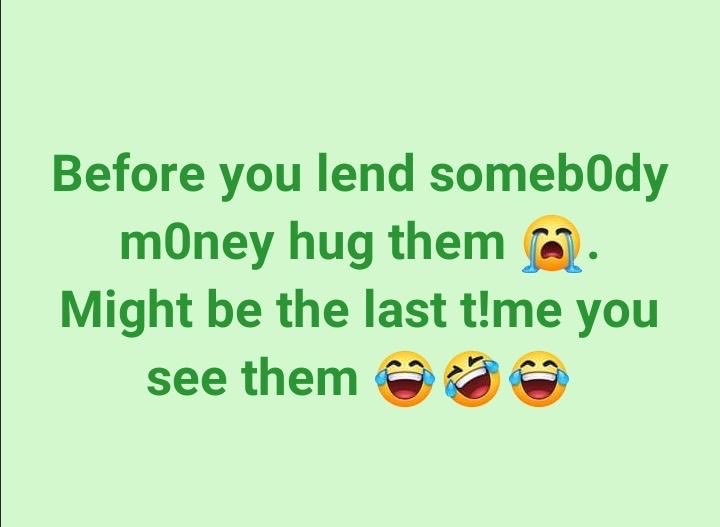 nahabwe's tweet image. You hear ?
In other words , don’t lend what you can’t afford you lose or you will lose both the friend and the money