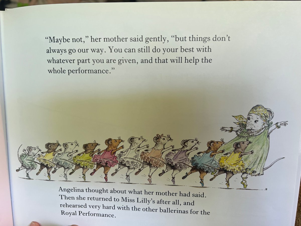 rayengroves's tweet image. I love reading classics like Angelina Ballerina to Belle because not only is the art beautiful but the messages contained are so helpful. I tell Belle all the time “things don’t always go our way but we can still do our best” (I stole it directly from this book lol)
