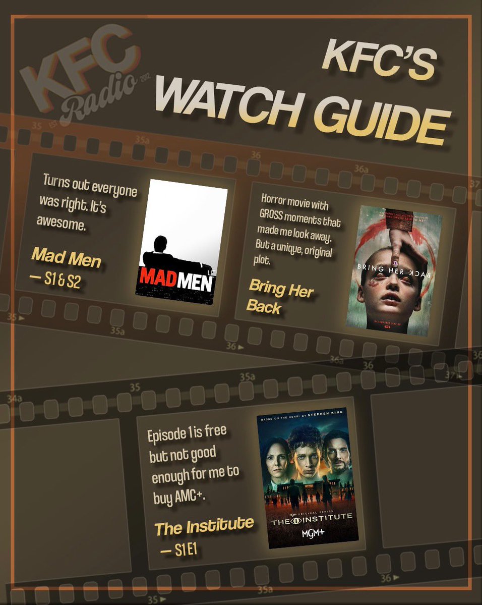 KFCradio's tweet image. Back with another weekend watch guide 📺