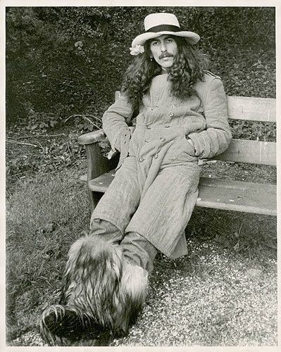 daytripperss's tweet image. george wearing fur boots not knowing that in fifty years it would be a trend what a trendsetter