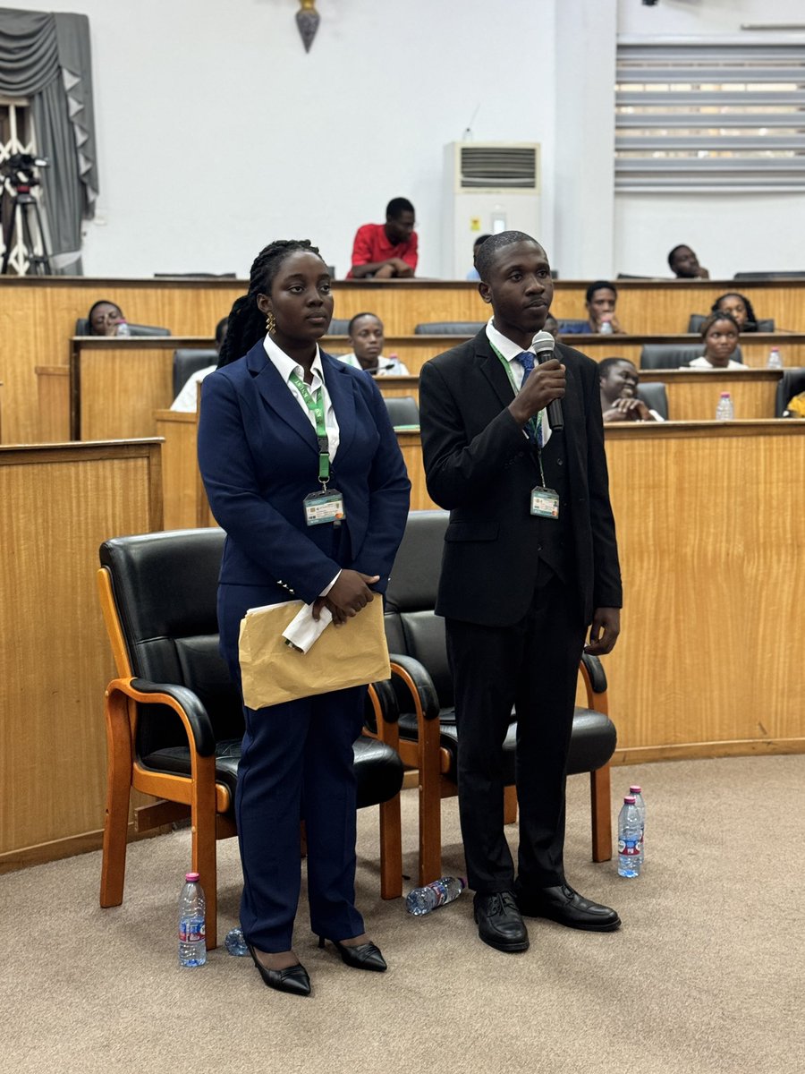 theknustgazette's tweet image. โผ๏ธAn Official Information โผ๏ธ
Miss Jude Michelle and Master Agyemang have confidently appeared before the vetting panel, ready to be screened for the prestigious office of SRC President. With bold visions and composed presence, they aim to shape the next chapter of studentโฆ
