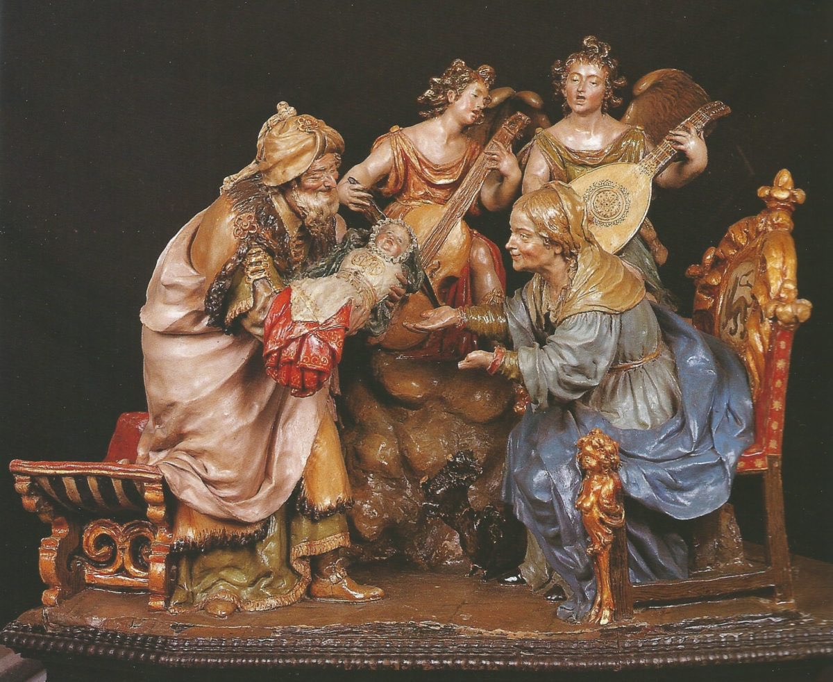 manuroldansal's tweet image. San Joaquín, Santa Ana y la Virgen niña, 1692-1706. Barro cocido, dorado y policromado. 45 x 51 x 38 cm. Museo de Bellas Artes de Guadalajara.
#Roldanacaradeangel