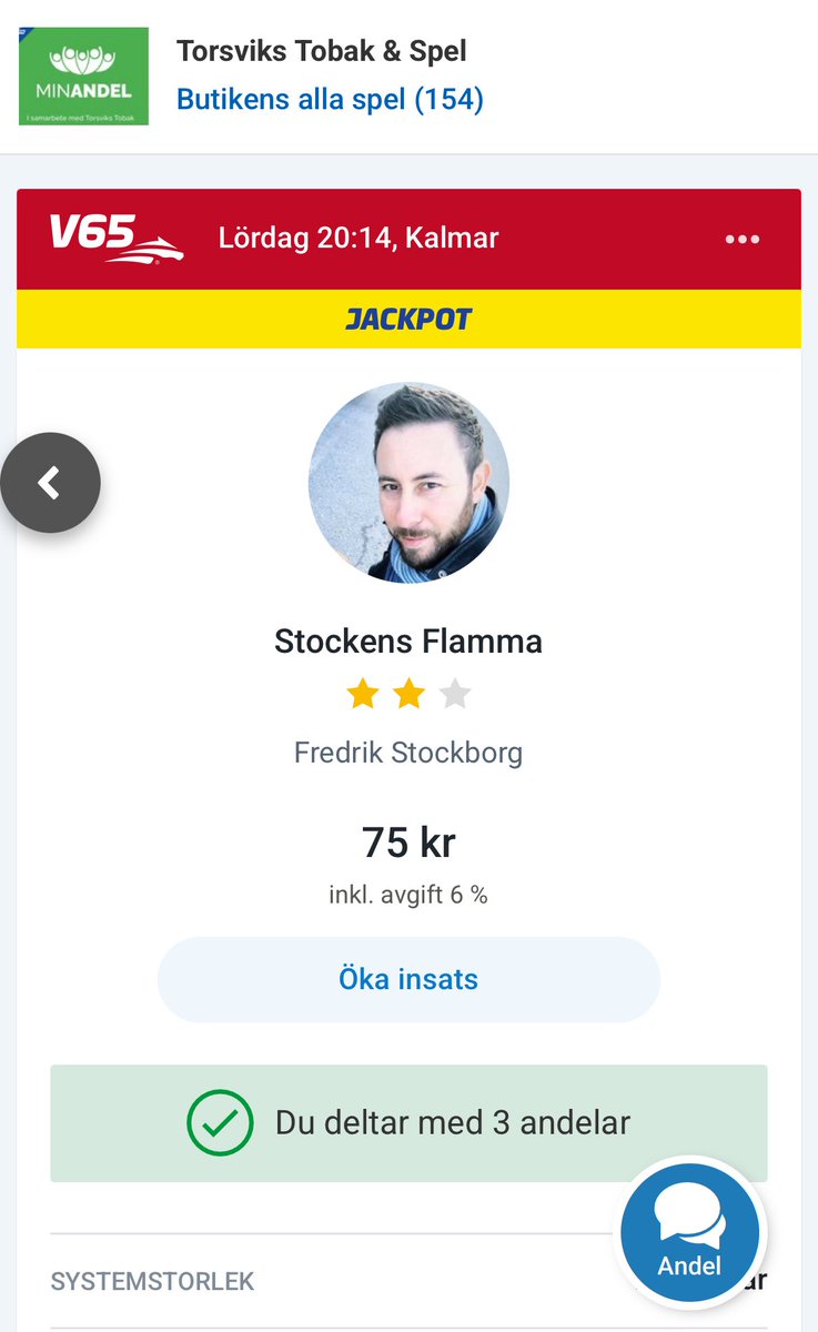 Natt-trav från Kalmar med V65. Intressant omgång och jag har lappen öppen exklusivt. Häng gärna på! 🫶 

atg.se/torsvikstobak/…

#V65 <a href="/MinAndel/">MinAndel.se</a>