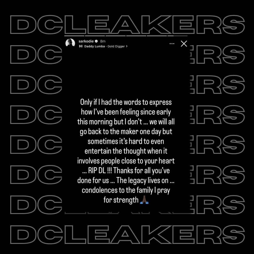 dcleakers's tweet image. Ghana's rap king Sarkodie has joined the nation in mourning the passing of highlife legend Daddy Lumba, who died Saturday at Accra's Bank Hospital. The multiple award-winning rapper took to social media to honor the late musician.
#dcleakers