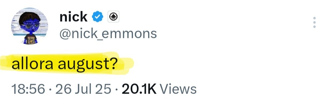 Cryptowithkhan's tweet image. Something BIG is coming for @AlloraNetwork on August 👀
Nick Hinted Allora August
gML