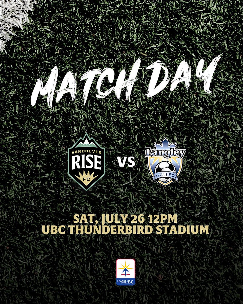 Vancouver Rise FC Academy (@risefcacademy) on Twitter photo One last time in the regular season. Let's get it done. 👀
🆚 <a href="/langley_united/">Langley United Soccer Association</a>
⏰ 12:00pm
📍 UBC Thunderbird Stadium
🎟️ Free for 18/under or $5/ ticket! One last time in the regular season. Let's get it done. 👀
🆚 <a href="/langley_united/">Langley United Soccer Association</a>
⏰ 12:00pm
📍 UBC Thunderbird Stadium
🎟️ Free for 18/under or $5/ ticket!