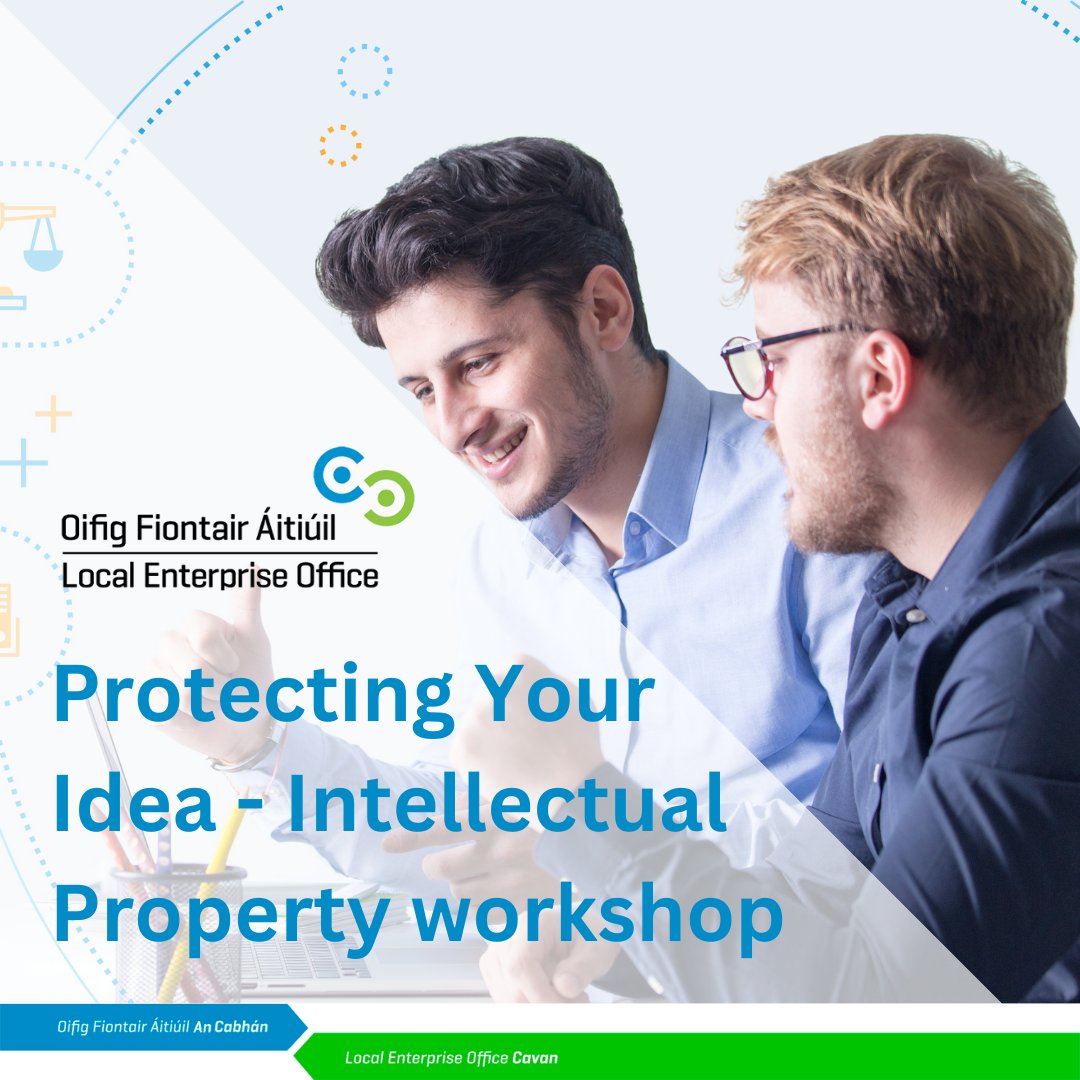 📢 New workshop coming up on the 2nd of October! 

💡 Do you have a new business idea and want to learn how to protect it? This workshop will help you learn how to keep it safe. 

📆  Thursday 2nd October
⌚ 10.30am to 11.30a
📌  Online
Find out more here: bit.ly/3IhdJRM