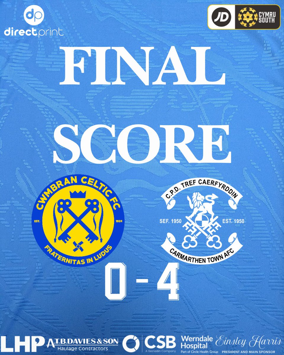 Carmarthen Town AFC 🏴 (@carmarthenafc) on Twitter photo Final Score | Sgôr Terfynol
<a href="/CwmbranCeltic/">Cwmbran Celtic</a> 0-4 Carmarthen Town AFC
A great win to start the season 💪
Triphwynt i ddechre'r tymor 💪
#UnHenAur #OneOldGold Final Score | Sgôr Terfynol
<a href="/CwmbranCeltic/">Cwmbran Celtic</a> 0-4 Carmarthen Town AFC
A great win to start the season 💪
Triphwynt i ddechre'r tymor 💪
#UnHenAur #OneOldGold