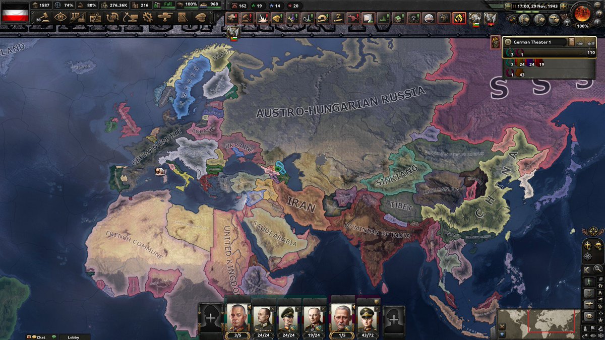 HOI_Game's tweet image. "Hey bro, let's play a normal game of HOI4"
The game in question: