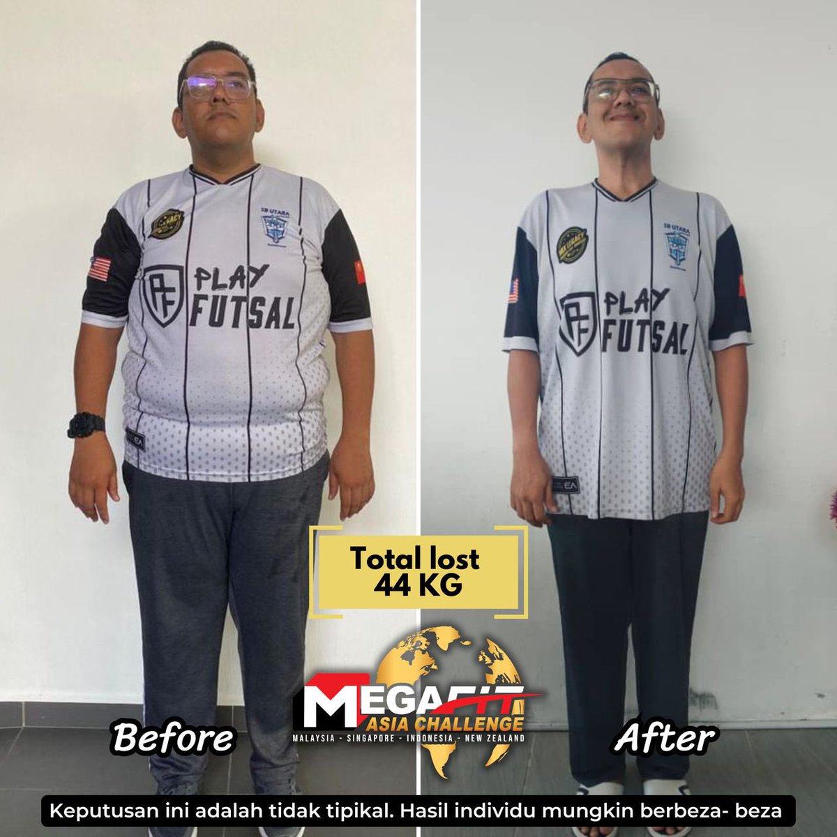 AZRILROZALI's tweet image. Cikgu Sobri loss 44 kg.
Amazing! Berkat kesungguhan, jaga makan & exercise. Dapat loss 44 kg. Berbaloi sangat2.
Dah lama buat tapi tak jadi? Tekan link di bio untuk details program turun berat badan.