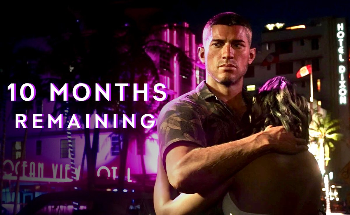GTAVI_Countdown's tweet image. GTA 6 is officially 10 months out from launch.