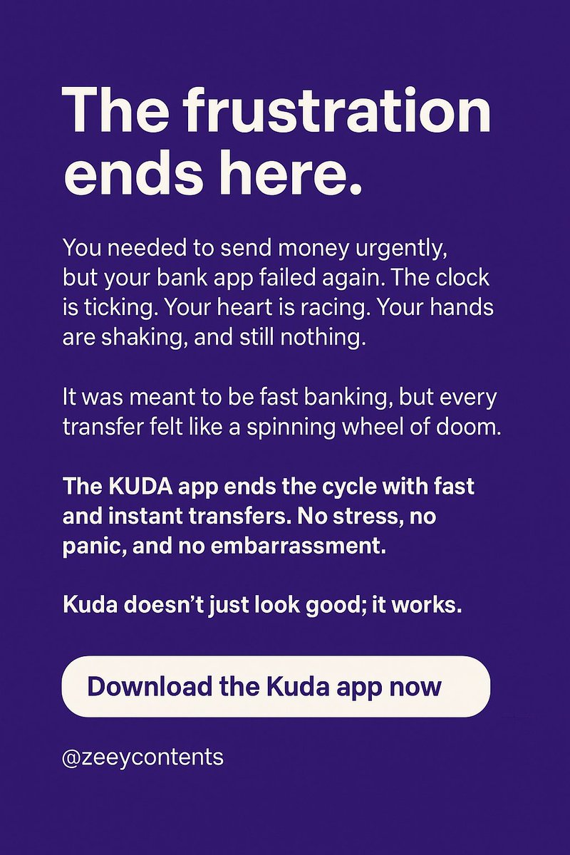 zeeycontents's tweet image. Dear @joinkuda
I sent into your DM my CV and portfolio, not just as another applicant, but as a copywriter who knows what it takes to write words that sell.
Below is a live demo of what I can bring to the team.
X fam, please help me to tag @joinkuda until they see this🥹❤️.