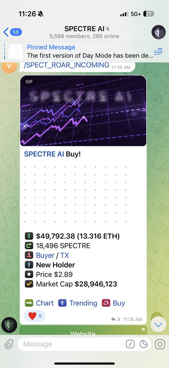 CryptoBullGreg's tweet image. Whales loading up. $SPECT @Spectre__AI is my #1 ai pick this bullrun for safe max gains. Fully doxxed team, tax buy backs/rev buy backs, and LOYAL community. $5 then $10 next targets for me.
SEND IT