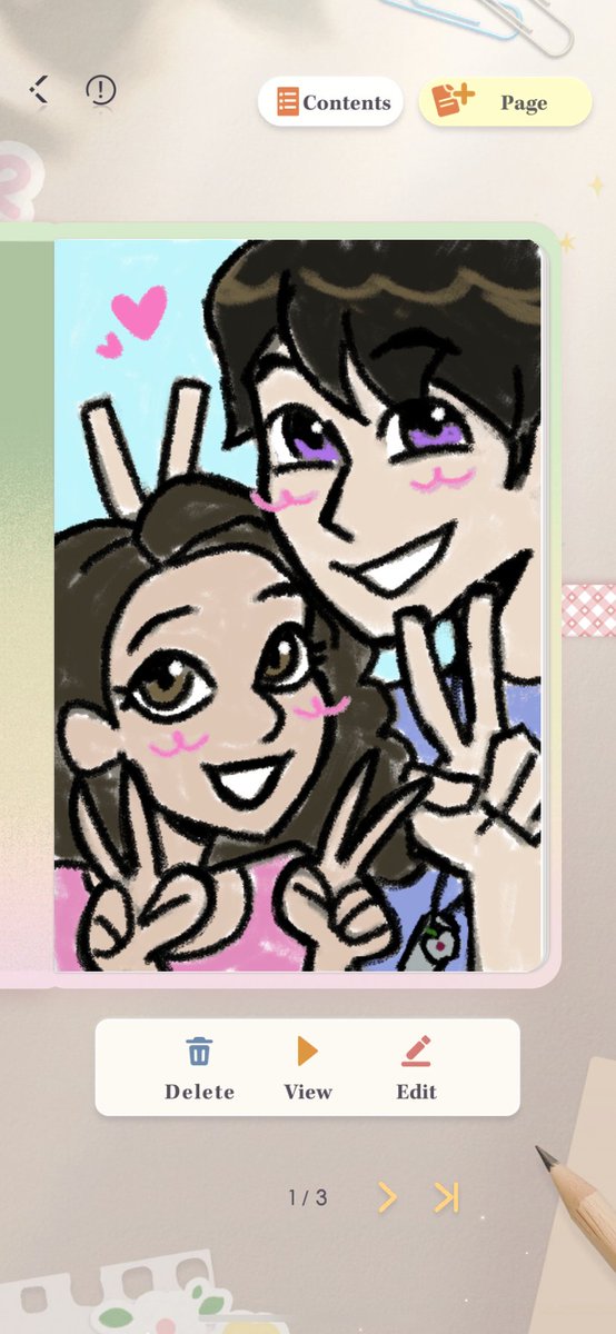 rottenforcaleb's tweet image. gente olhem a arte que a @masterofcold fez no meu journal que fofura 🥹🩷 te amo juuu