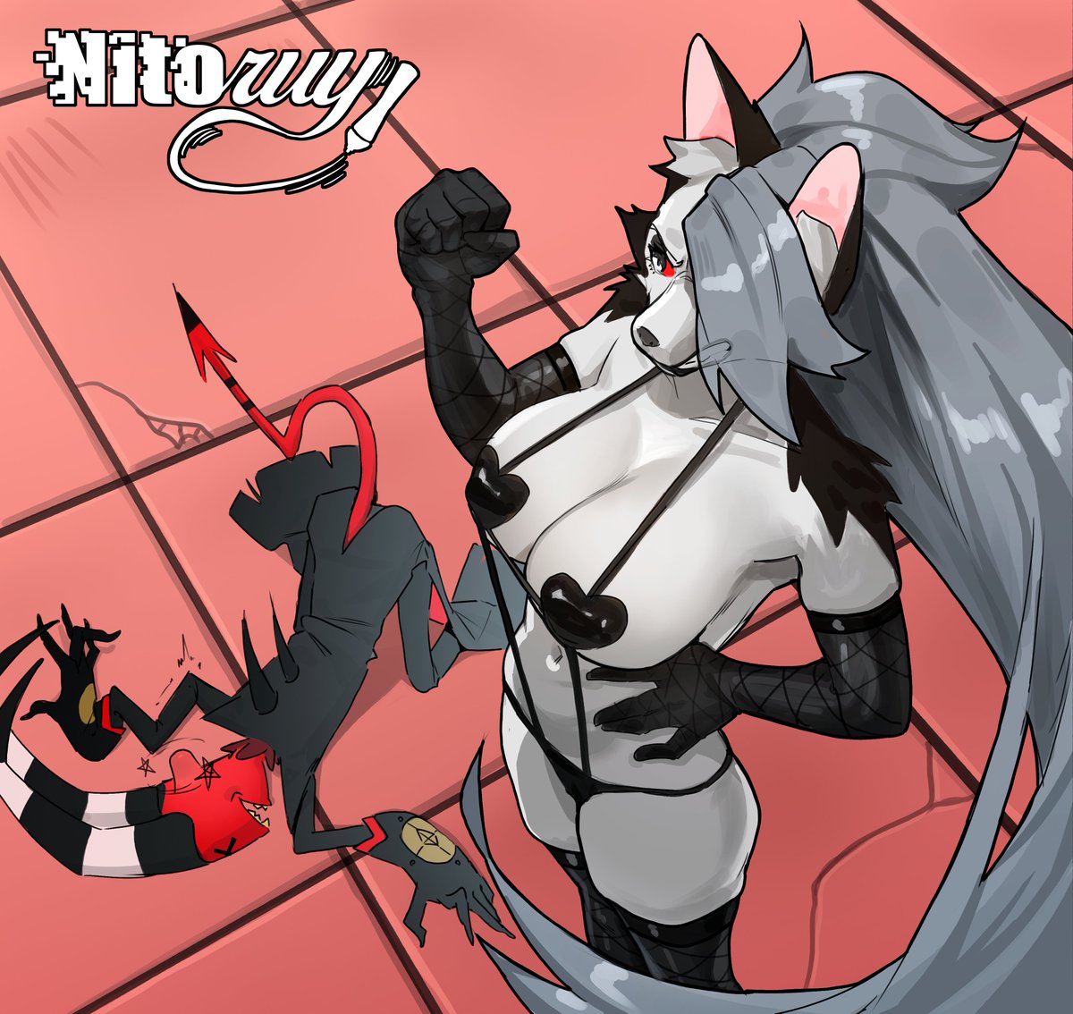 nitoruyart's tweet image. #furry #furryart #fanart #furryartist #furrycommission #furrygirls #helluvaboss #loona #loonahelluvaboss #art