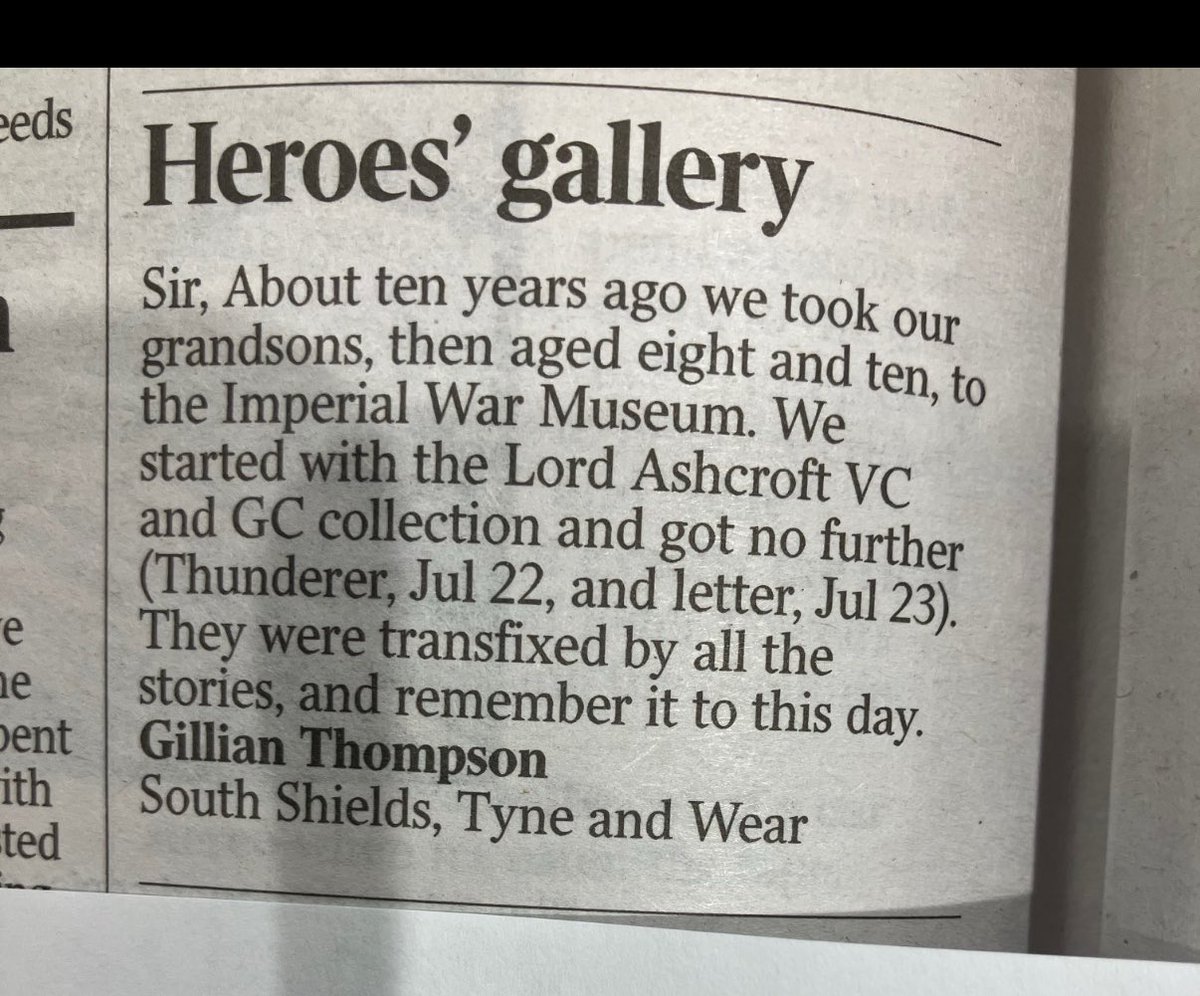 Lord Ashcroft (@lordashcroft) on Twitter photo A letter in <a href="/thetimes/">The Times and The Sunday Times</a>. It’s a pity the <a href="/I_W_M/">Imperial War Museums</a> doesn’t value the bravery of our heroes and is kicking out the Gallery. Please visit before it’s forced to close on the 30th September… A letter in <a href="/thetimes/">The Times and The Sunday Times</a>. It’s a pity the <a href="/I_W_M/">Imperial War Museums</a> doesn’t value the bravery of our heroes and is kicking out the Gallery. Please visit before it’s forced to close on the 30th September…