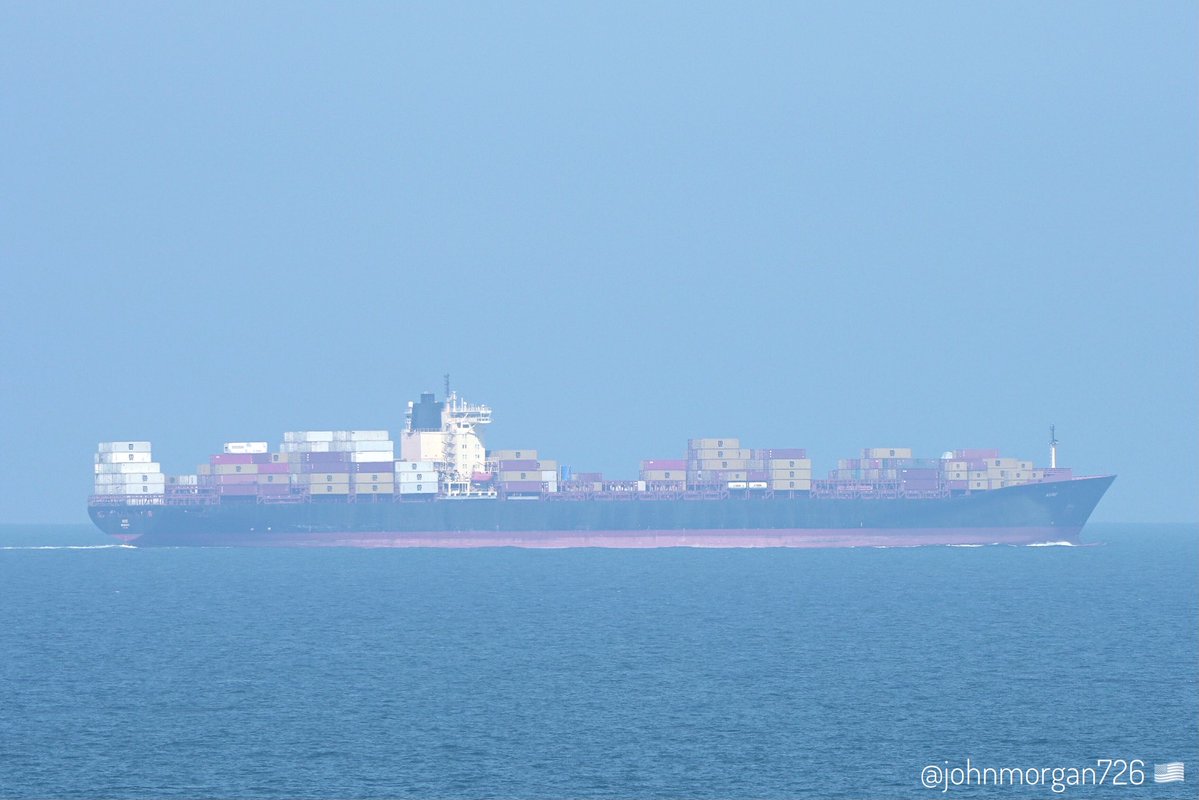 johnmorgan726's tweet image. Chartered by #MSC the #ContainerShip #KURE, IMO:9085522 en route to Charleston, South Carolina, flying the flag of Liberia 🇱🇷. #ShipsInPics