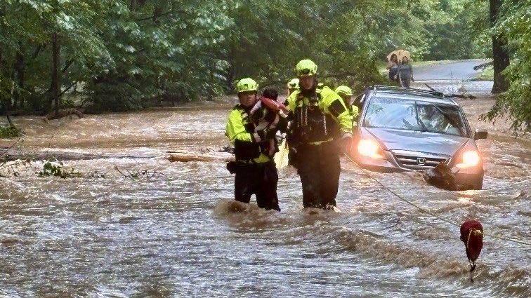 Today I visited Fairfax County Fire &amp; Rescue’s Great Falls Station 12 to thank the team who rescued seven family members, including an infant, from the high waters on Old Dominion Road on July 18. May God Bless our first responders for their bravery and courage.