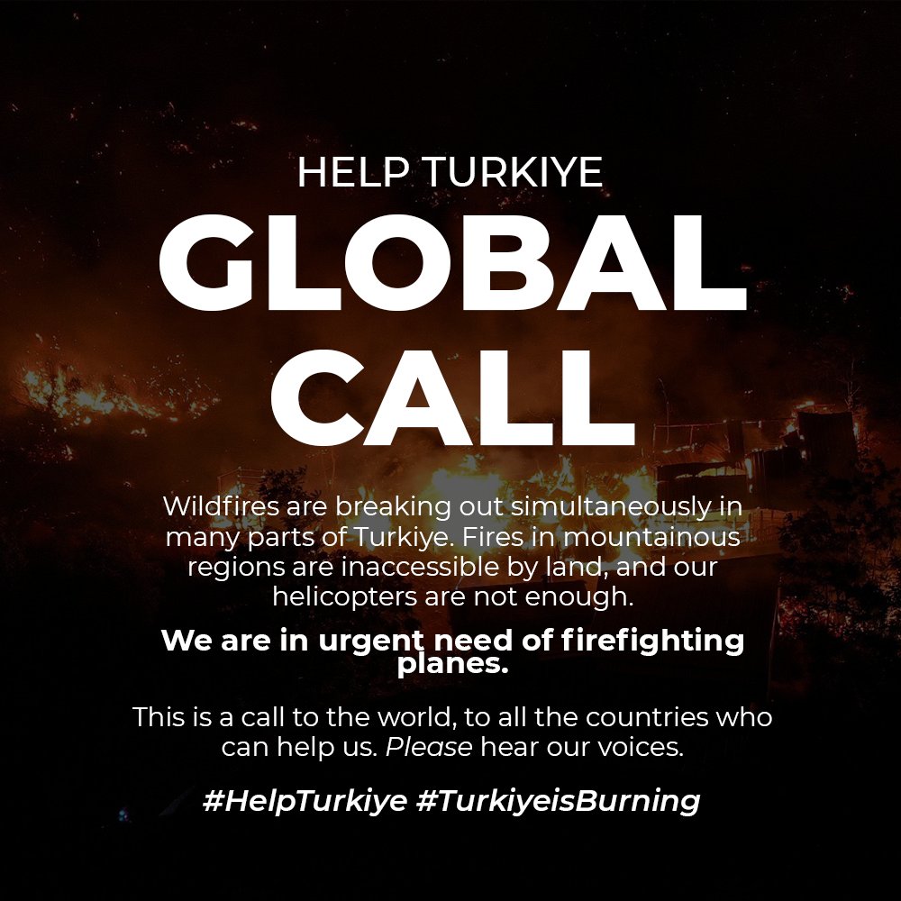 this is an urgent global call to all the countries who can help us. we are in dire need of help. please help us spread this so we can save our beautiful country.
#HelpTurkiye #TurkiyeisBurning
