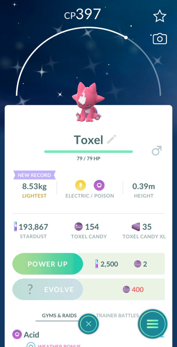 Hatched my first shiny Toxel at SD Comic Con