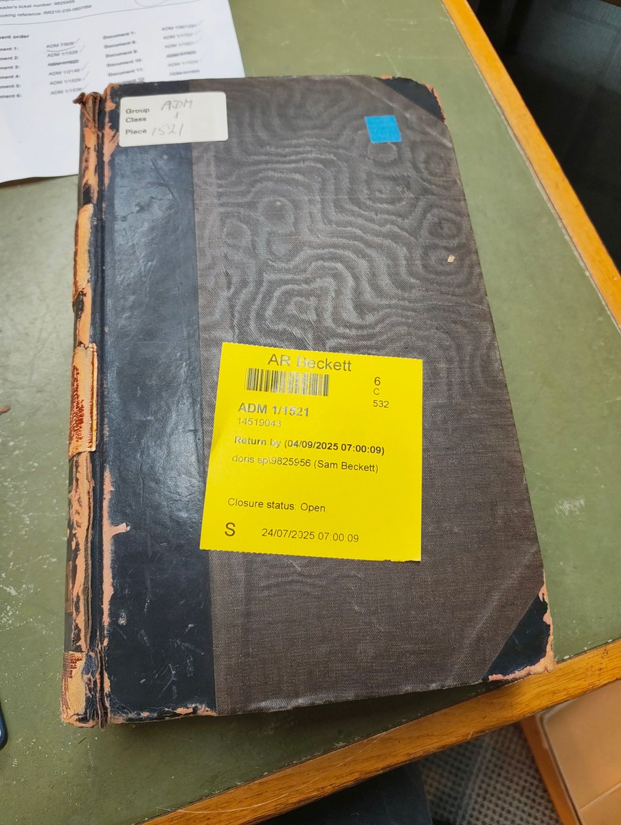 DockYardWall's tweet image. Flicking through some 1799 Captain’s letters and found this gem—a flag officer’s set of signals. These were issued locally to captains before standardised fleet-wide signals came into use. A great glimpse into pre-1800 naval comms!
#SignalHistory #AgeOfSail