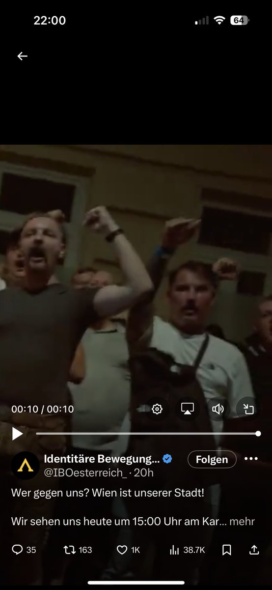 “Europa retten“ mit dem Hitlergruss? Der Mann ganz rechts streckt stramm … Nicolas Rimoldi ist im rechtsextremen Haufen dabei.