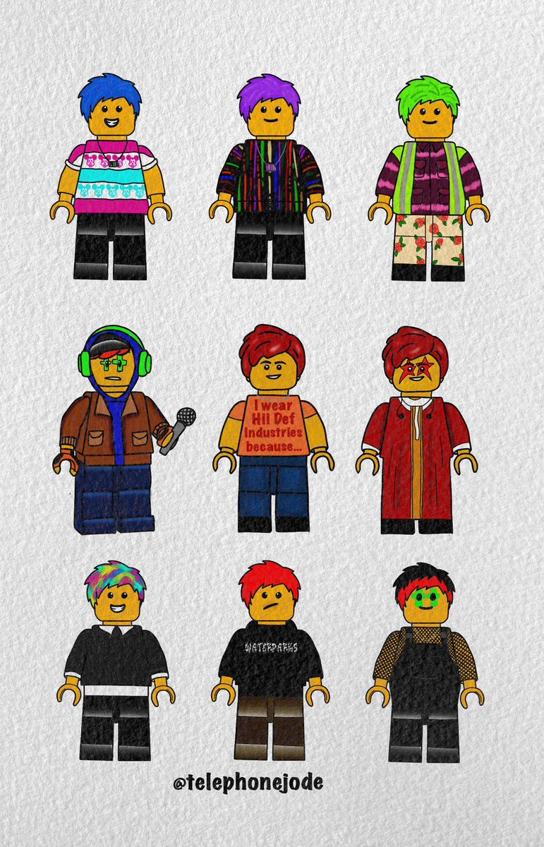 telephonejode's tweet image. Lego @awsten in all his different eras ⭐️