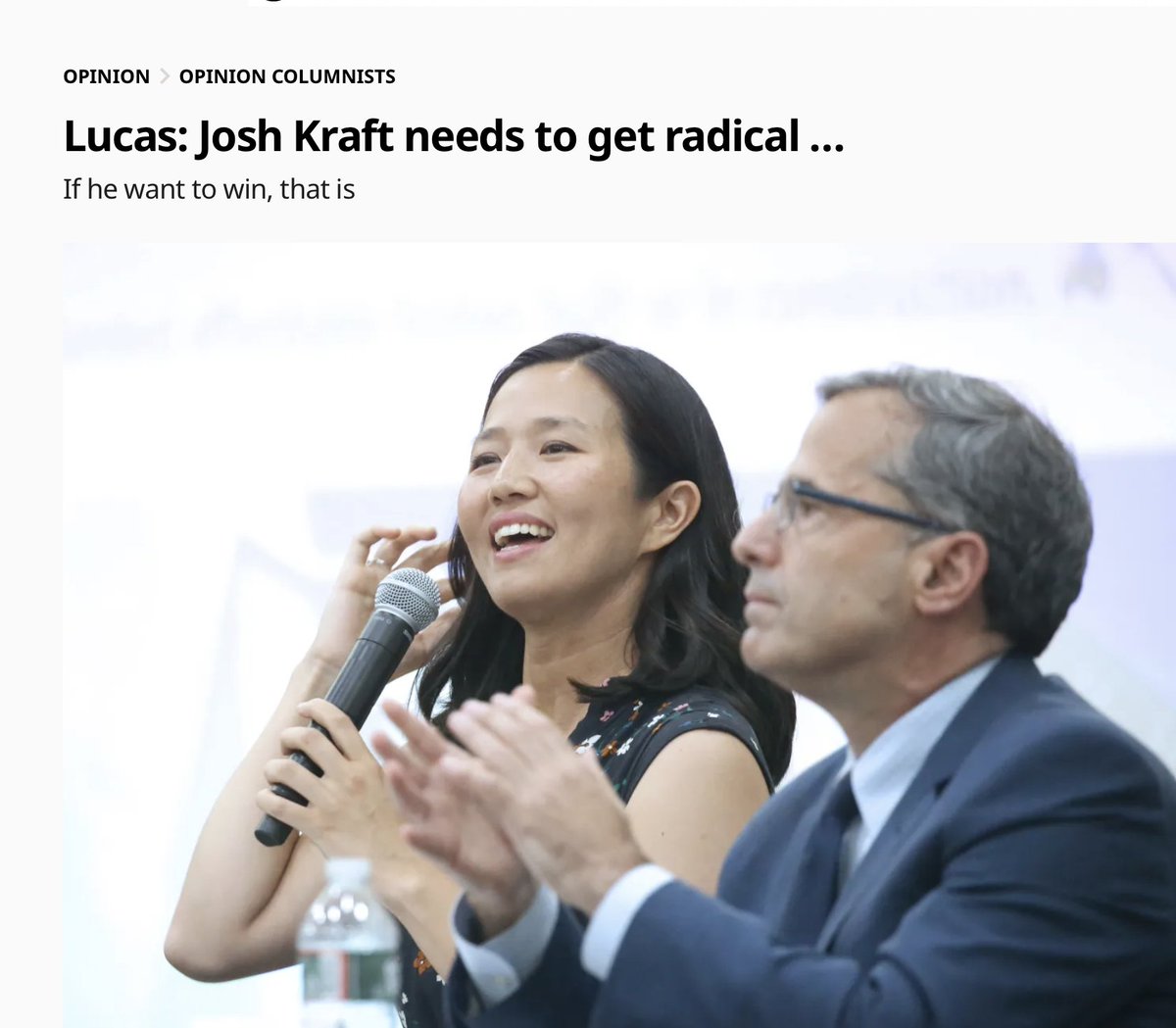 FortPointer's tweet image. Advice to Josh Kraft from Boston Herald and Globe columnists has finally jumped the shark.