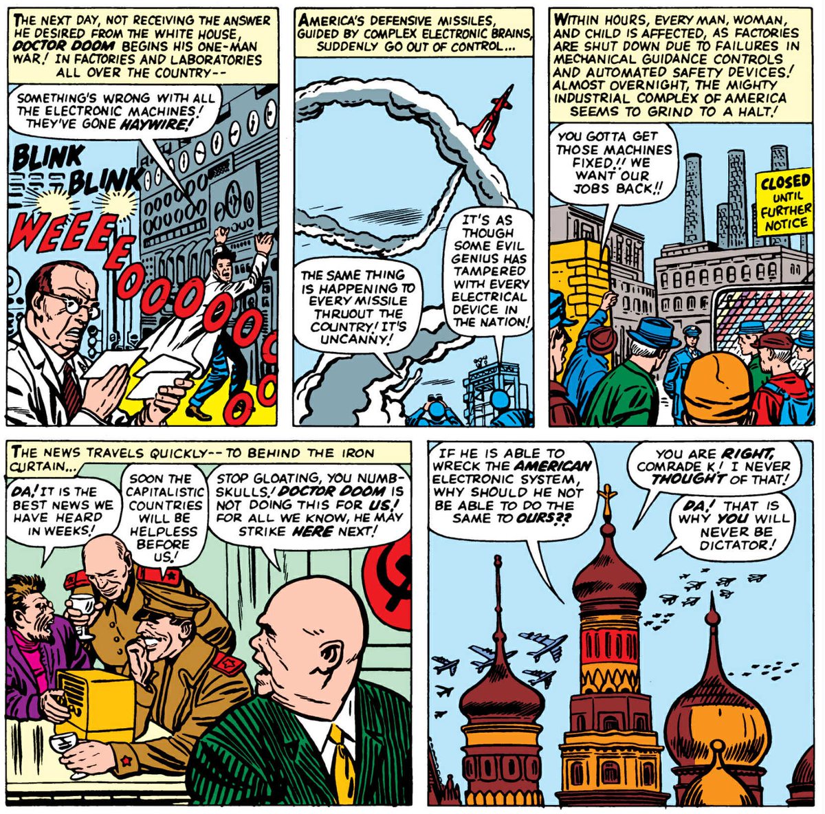 Dr_Tad's tweet image. Apropos of the release of the new FANTASTIC FOUR movie, here’s some good clean early-FF anti-communist fun!