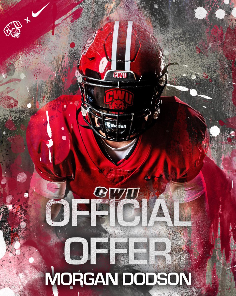MorganDodson710's tweet image. After a great camp and conversation, I’m thankful to receive an offer to play in my home state at @CWUFB @CoachFisk @CoachGallatin @coachbradycrane @chiawanafb @Chris_Sailer