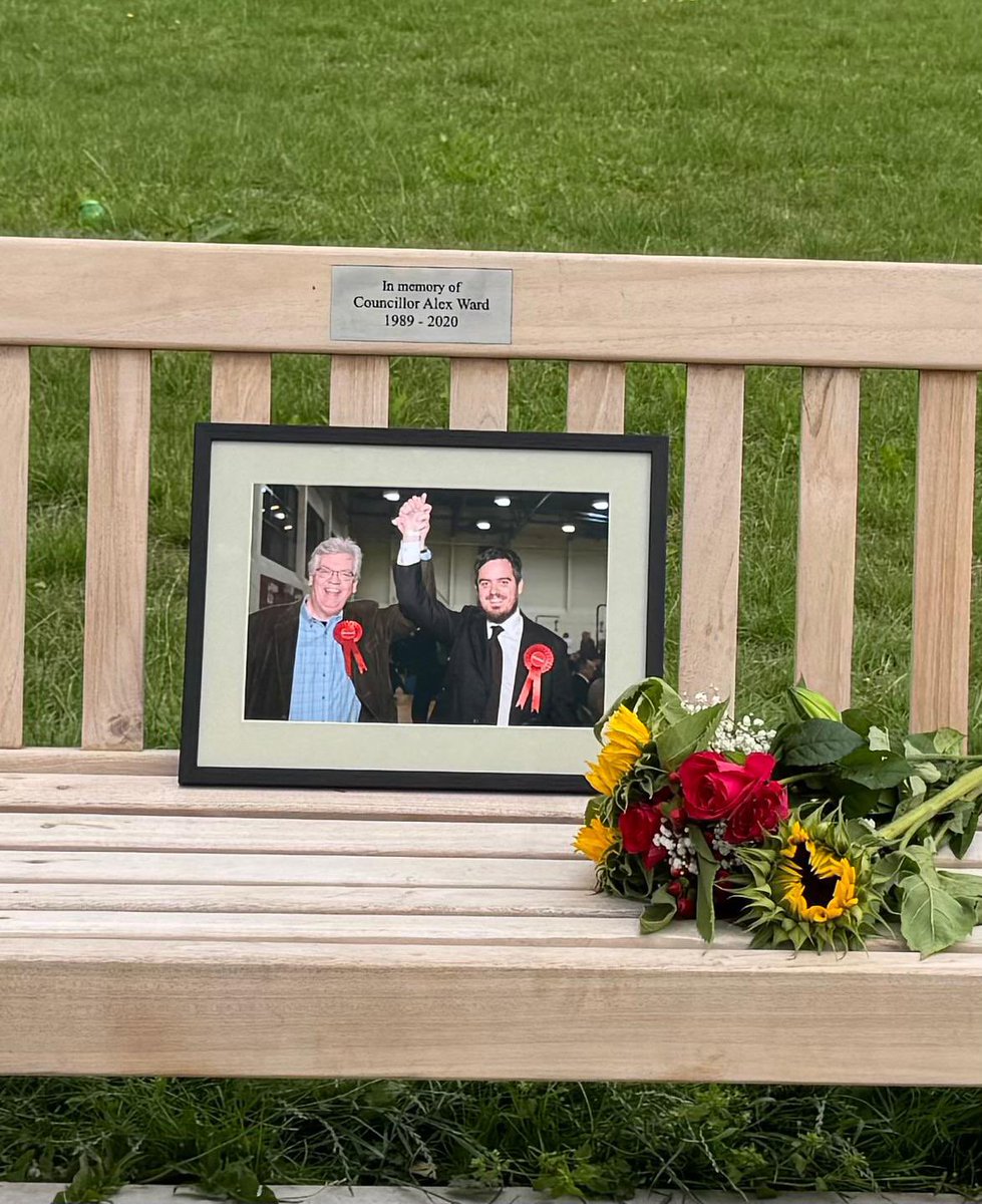 DavidDjward's tweet image. Lovely ceremony to dedicate a bench in honour of our late son Alex at Noakes Meadow play area in Beaver ward Ashford where he served as a Councillor. He would be so proud to welcome Ashford Labour MP Sojan Joseph MP, Mayor Lyn Suddards, wife Elizabeth Ward, with family & friends.