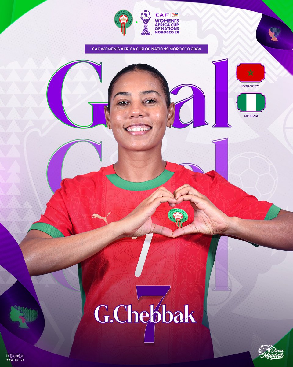 EnMaroc's tweet image. غزلان الشباك تفتتح التسجيل لمنتخبنا النسوي
𝐆𝐎𝐀𝐀𝐋𝐋 ⚽!! Ghizlane Chebbak puts us ahead👏🏻
#DimaMaghrib 🇲🇦 | #TotalEnergiesWAFCON2024