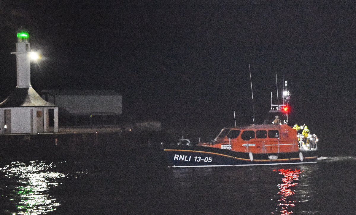 Callout at 30 mins past midnight to a male in difficulty in the sea off South Beach, Lowestoft. He was recovered from the sea by the volunteer lifeboat crew and brought back to the lifeboat station - where he was handed over, cold and wet, to the waiting ambulance crew.