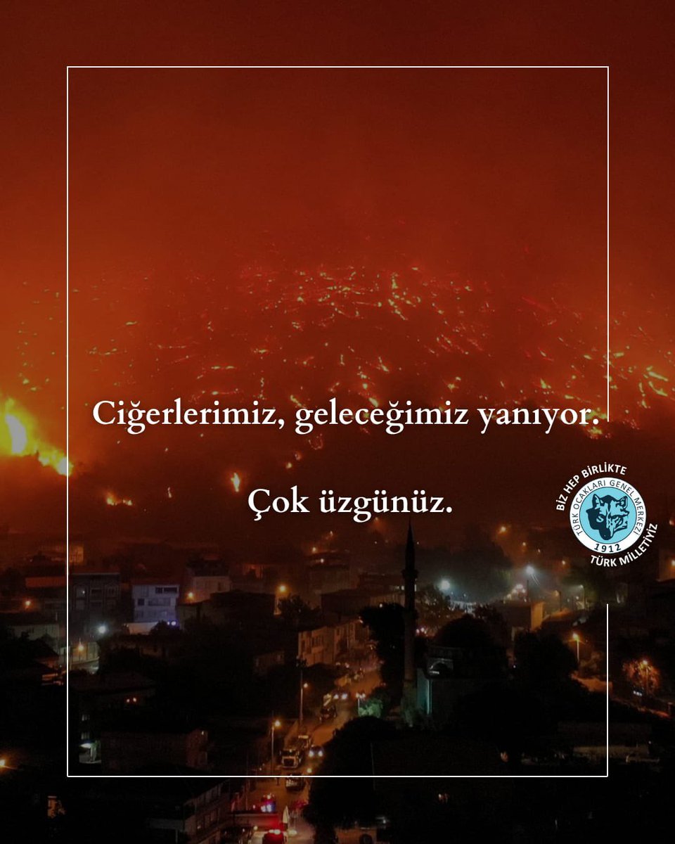 Ciğerlerimiz, geleceğimiz yanıyor. 

Çok üzgünüz…

#yangın