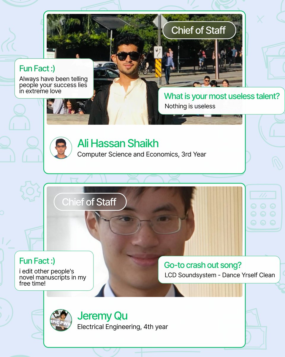 Meet our Chiefs of Staff: Jeremy Qu &amp; Ali Hassan Shaikh🎉 From organizing meetings to making sure nothing slips through the cracks, they’re the backbone of UTMIST!