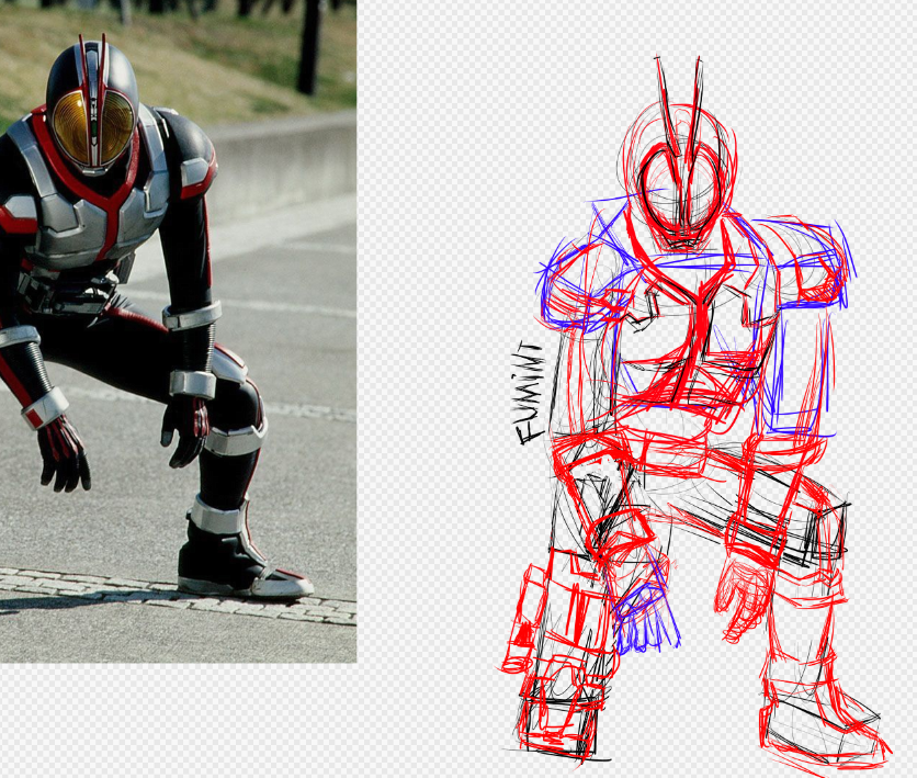 FumintARTS's tweet image. started wrong, wanted different method , it is good but I dont like it, not finishing it !! kamen rider faiz