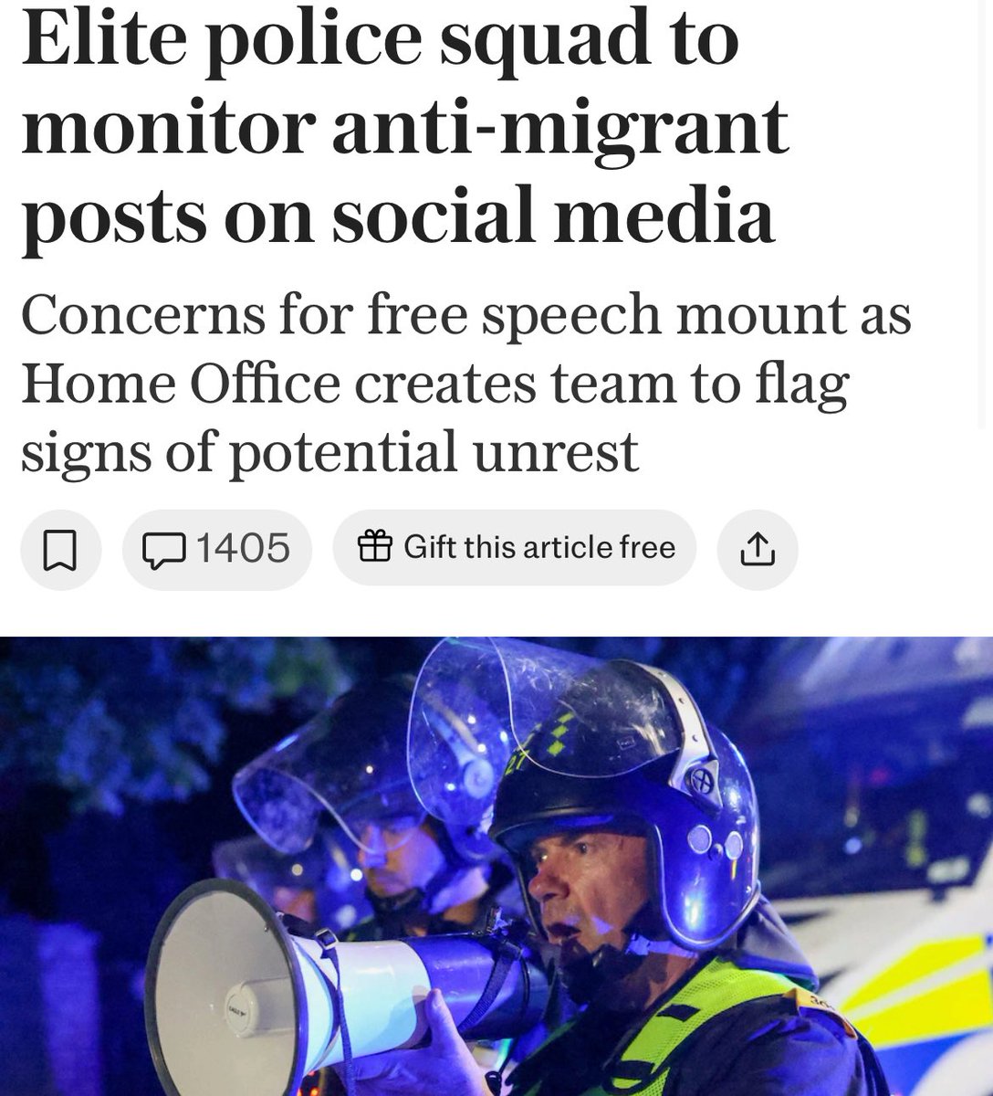 _Fyrd's tweet image. This government is totalitarian.
Any native dissent towards their plans for us will be monitored and punished accordingly.
As for the police, you are traitors.