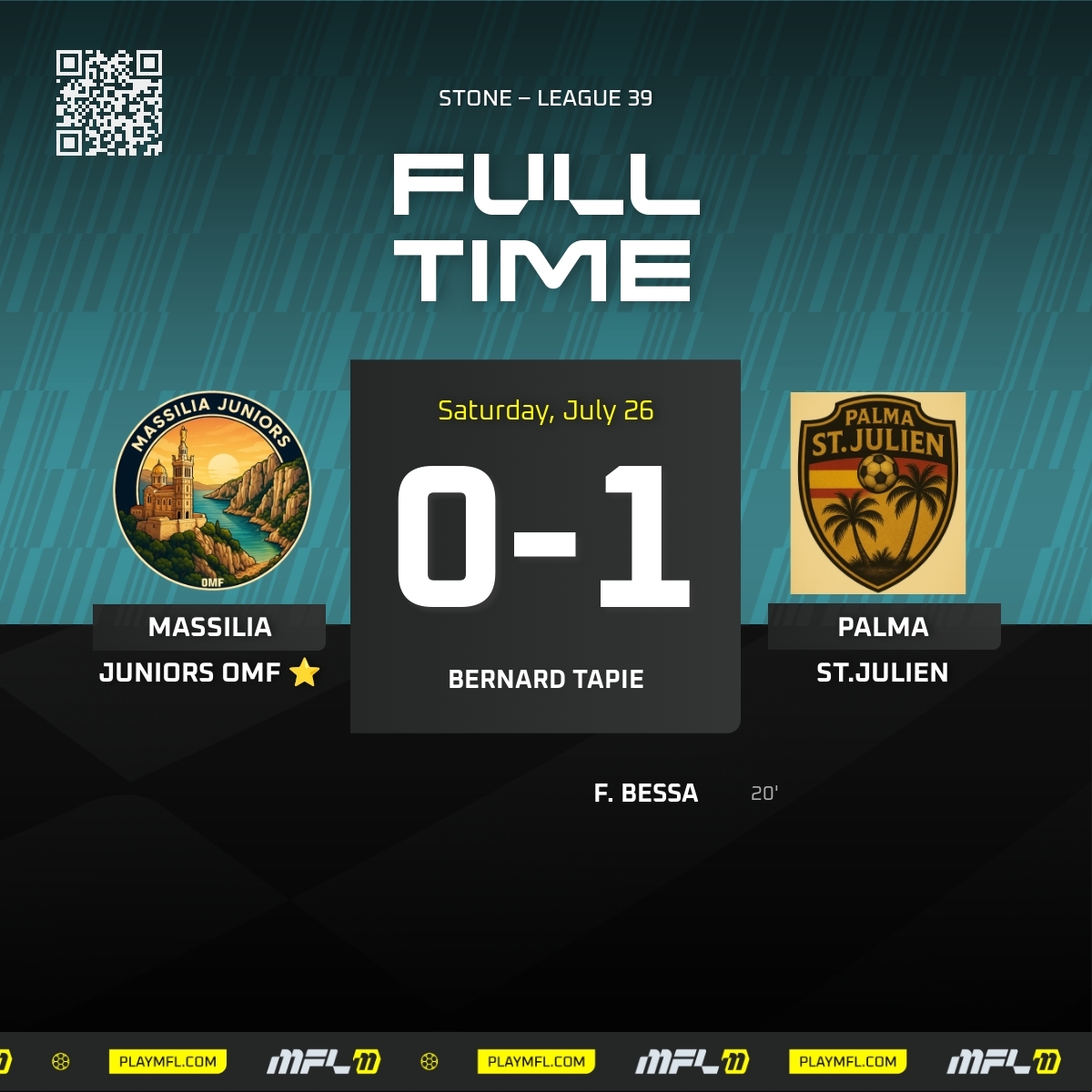 S7 Stone League J4:
Défaite 1-0. La défaite de trop.
Cette spirale est inacceptable et il faut la briser maintenant. On est dos au mur. Le réveil n'est plus une option, c'est une obligation ! #MFL