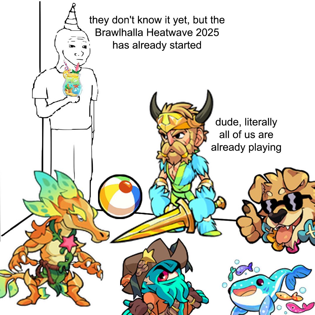 Brawlhalla's tweet image. Have you unlocked Pool Party Colors for your mains yet?